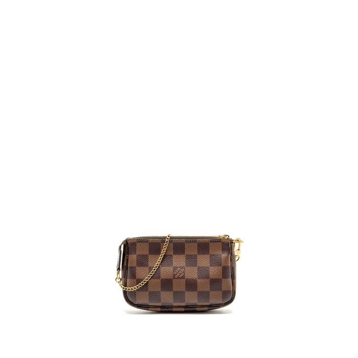 LOUIS VUITTON MINI POCHETTE ACCESSORIES DAMIER EBENE CANVAS GHW