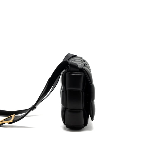 BOTTEGA VENETA PADDED CASSETTE LAMBSKIN BLACK GHW