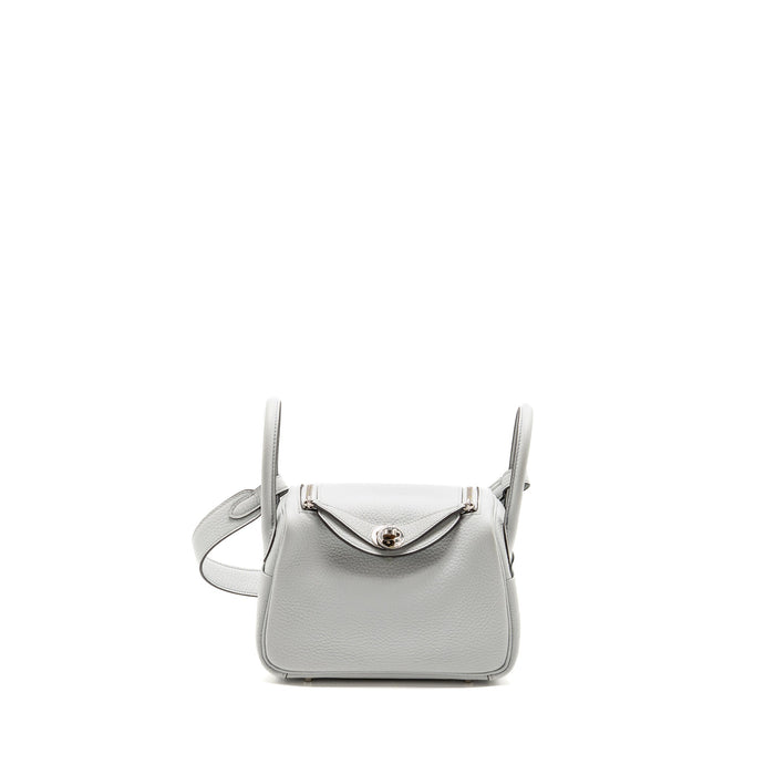 HERMES MINI LINDY CLEMENCE BLUE PALE SHW