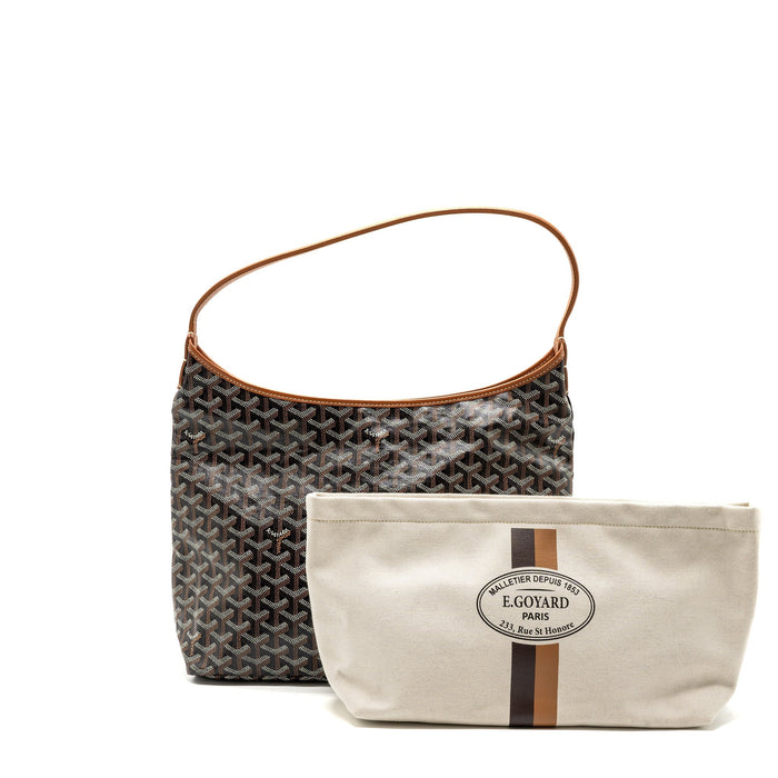 GOYARD BOHEME HOBO BAG CANVAS / CALFSKIN BROWN WITH NECESSARIES BAG ORGANIZER SHW