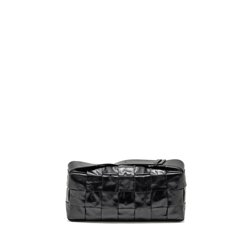 BOTTEGA VENETA CASSETTE BAG AGED CALFSKIN BLACK SHW