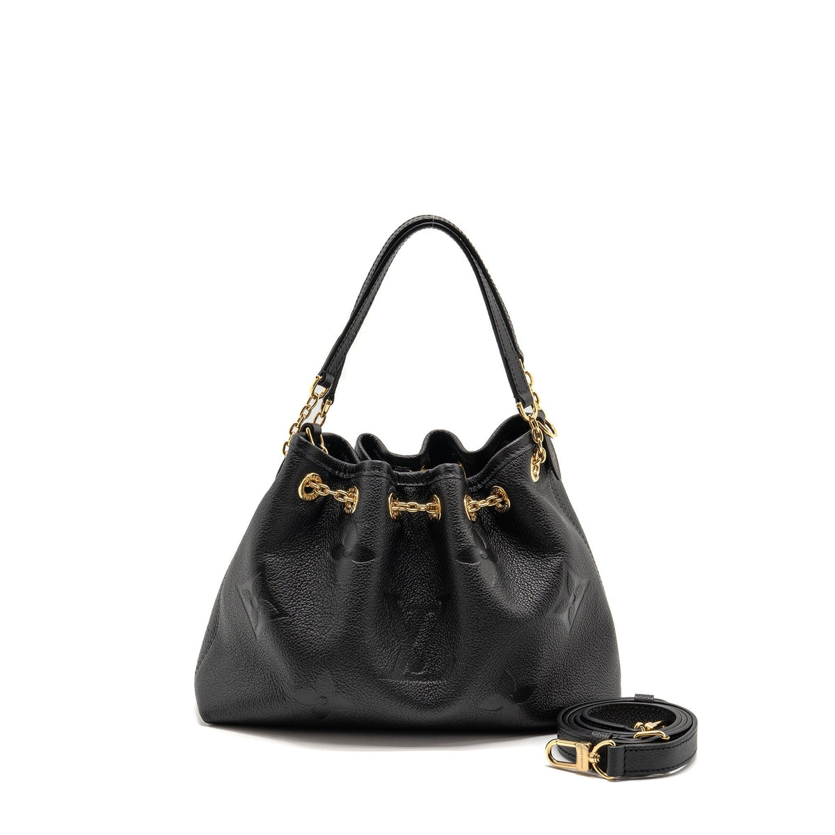 LOUIS VUITTON BUNDLE BAG MONOGRAM EMPREINTE LEATHER BLACK GHW