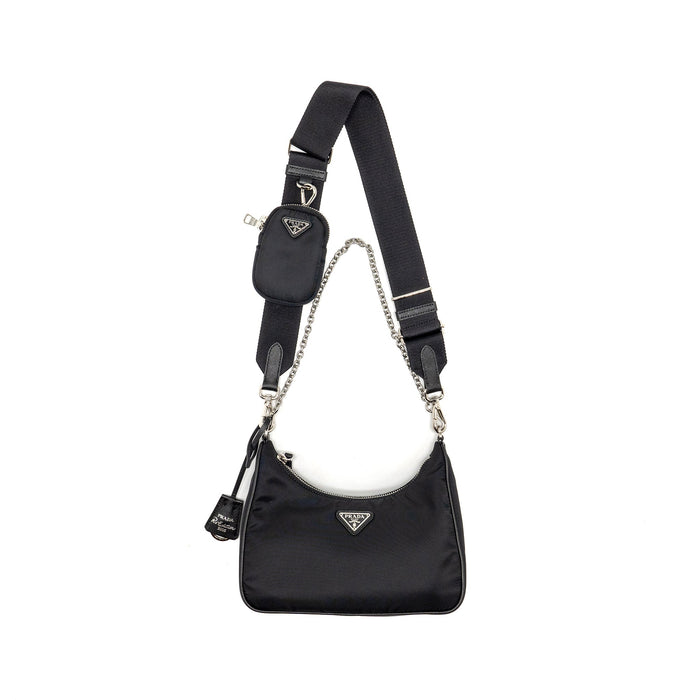 PRADA RE-EDITION 2005 NYLON BAG BLACK SHW