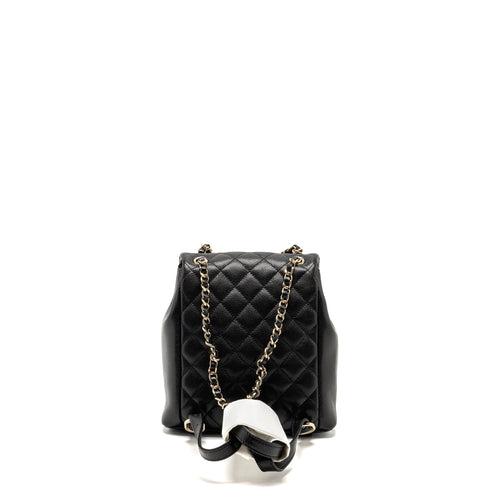 CHANEL TRIPLE PACK DUMA BACKPACK CAVIAR BLACK LGHW (MICROCHIP)