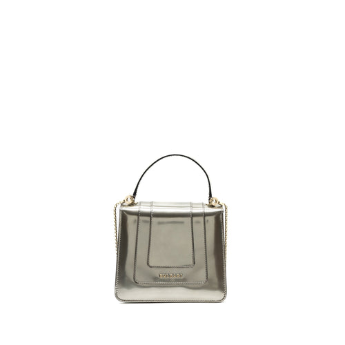 BVLGARI TOP HANDLE SERPENTI FOREVER CORSSBODY BAG CALFSKIN METALLIC SILVER LGHW