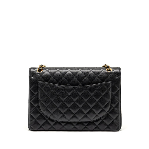 CHANEL MAXI CLASSIC DOUBLE FLAP BAG CAVIAR BLACK GHW