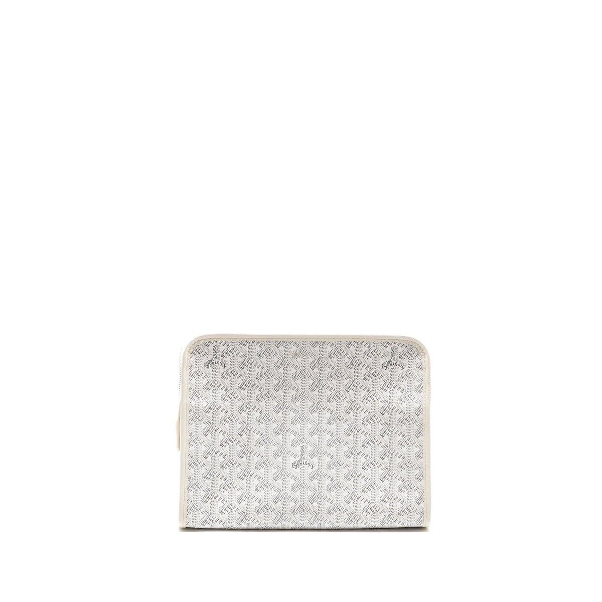 GOYARD JOUVENCE MM TOILETRY BAG GOYARDINE CANVAS WHITE SHW