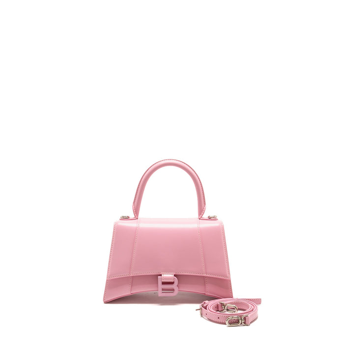 BALENCIAGA SMALL HOURGLASS BAG CALFSKIN PINK SHW