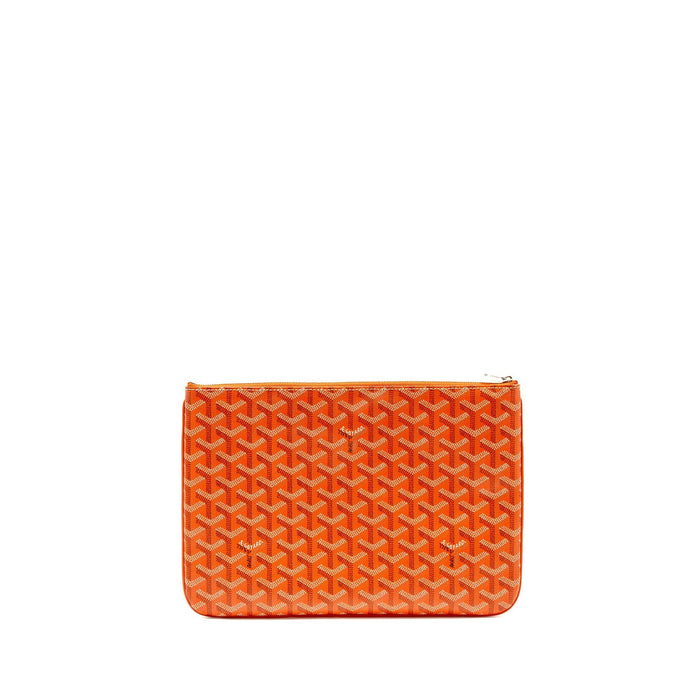 GOYARD SENAT MM POUCH GOYARDINE CANVAS ORANGE SHW