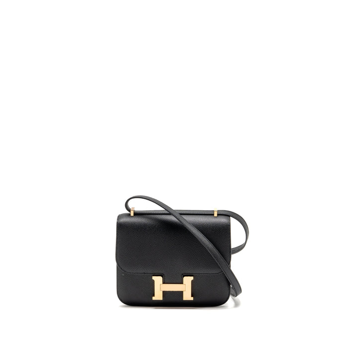HERMES MINI CONSTANCE EPSOM BLACK RGHW