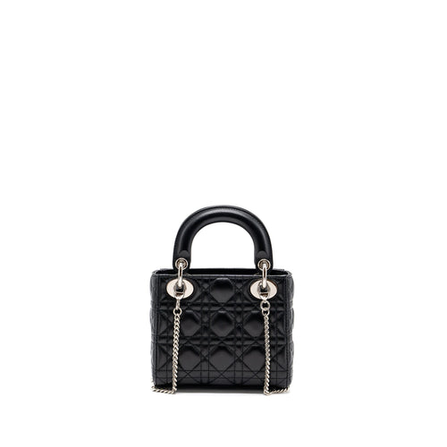 DIOR MINI LADY DIOR LAMBSKIN BLACK SHW