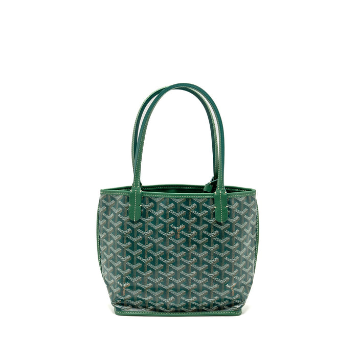 GOYARD MINI ANJOU TOTE BAG GOYARDLINE CANVAS GREEN SHW
