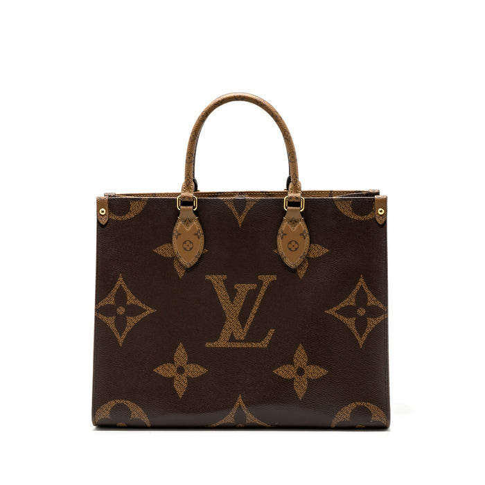 LOUIS VUITTON ONTHEGO MM MONOGRAM REVERSE CANVAS GHW