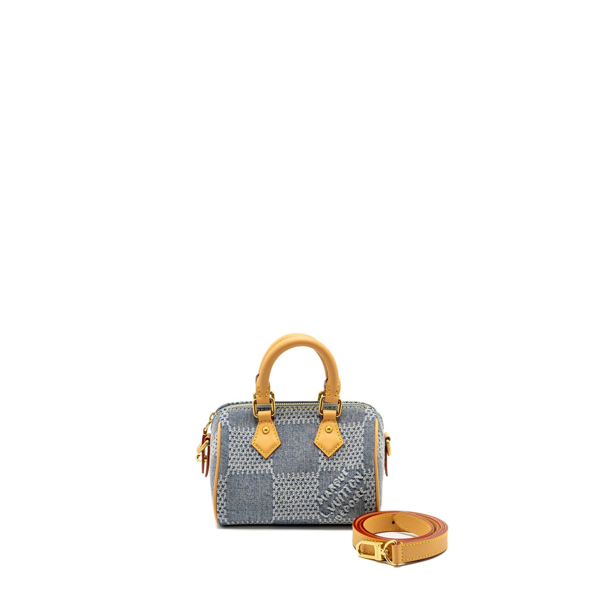LOUIS VUITTON SPEEDY 18 BANDOULIERE DEMIER DENIM CANVAS GHW