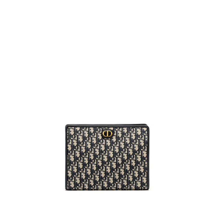 DIOR 30 MONTAIGNE DEA POUCH BLUE OBLIQUE JACQUARD GHW