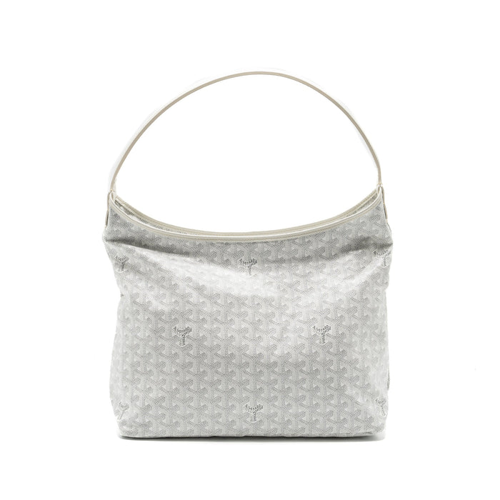 GOYARD BOHEME HOBO BAG GOYARDLINE CANVAS/CALFSKIN WHITE SHW
