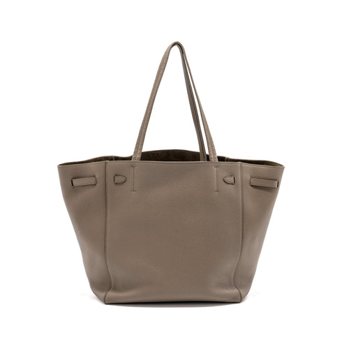 CELINE SMALL CABAS PHANTOM BAG GRAINED CALFSKIN TAUPE GHW