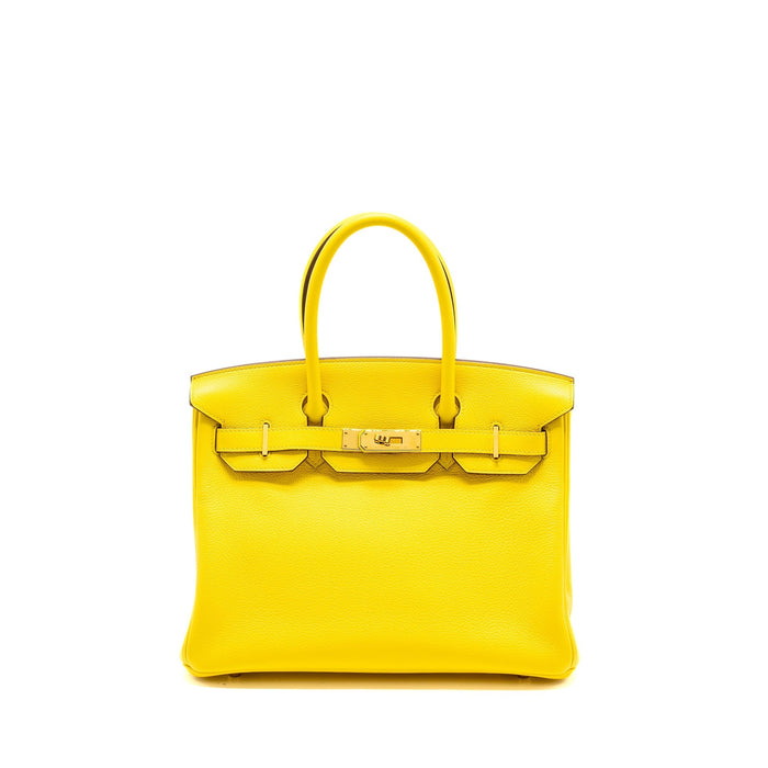 HERMES BIRKIN 30 TAURILLON NOVILLO LEATHER 9O JAUNE DE NAPLES GHW