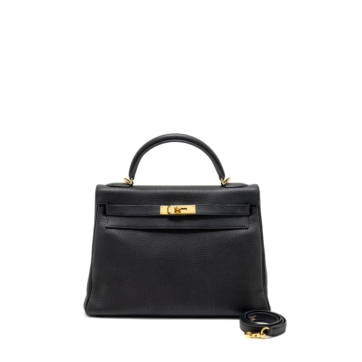 HERMES KELLY 32 TOGO BLACK GHW