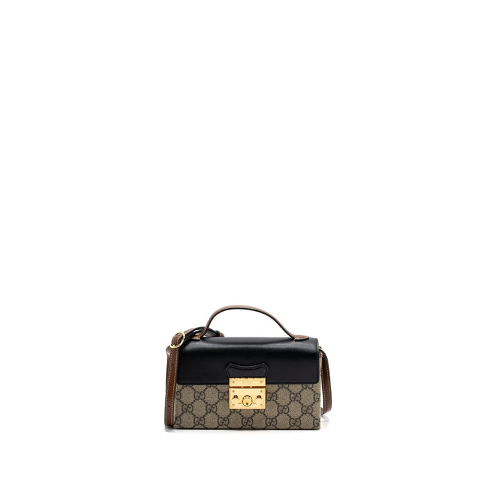 GUCCI PADLOCK MINI TOP HANDLE BAG GG SUPREME CANVAS/ LEATHER MULTICOLOUR GHW