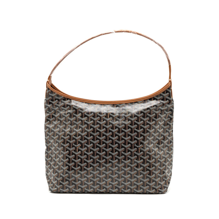 GOYARD BOHEME HOBO BAG CANVAS/CALFSKIN BLACK/BROWN SHW