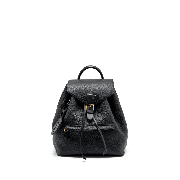 LOUIS VUITTON MONTSOURIS PM BACKPACK MONOGRAM EMPREINTE BLACK GHW