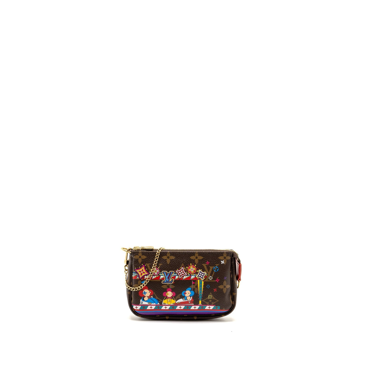 LOUIS VUITTON 2020 MINI POCHETTE 2020 CHRISTMAS ANIMATION BUMPER CARS MONOGRAM CANVAS GHW
