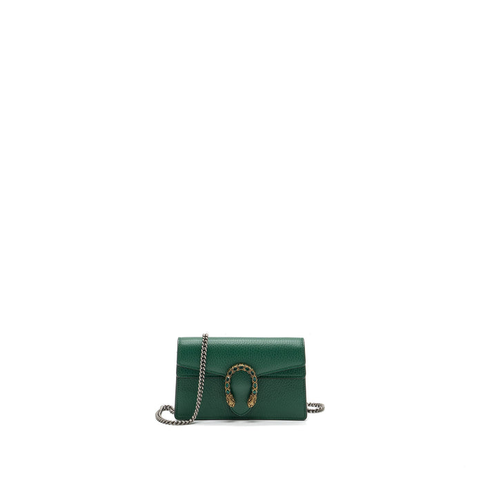 GUCCI DIONYSUS SUPER MINI CALFSKIN GREEN BRUSHED GHW