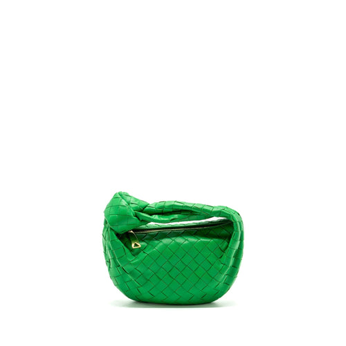 BOTTEGA VENETA MINI JODIE BAG LAMBSKIN GREEN GHW