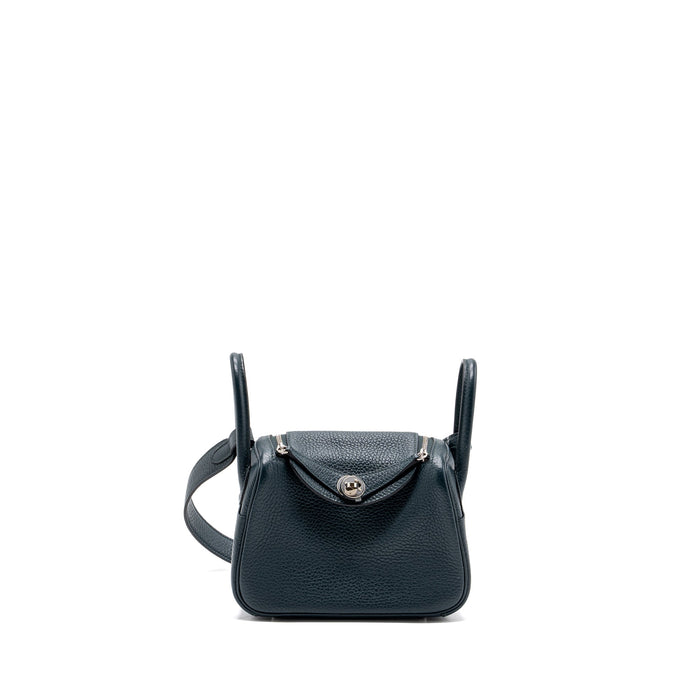 HERMES MINI LINDY CLEMENCE VERT CYPRES SHW