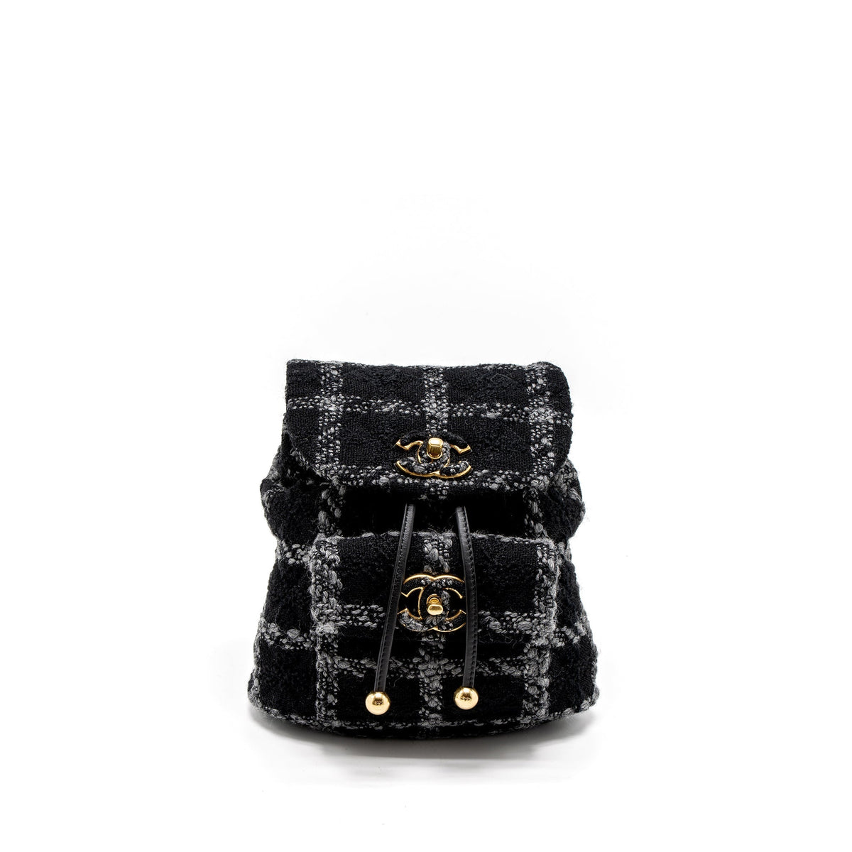 CHANEL DUMA BACKPACK TWEED MULTICOLOURED BRUSHED GHW (MICROCHIP)