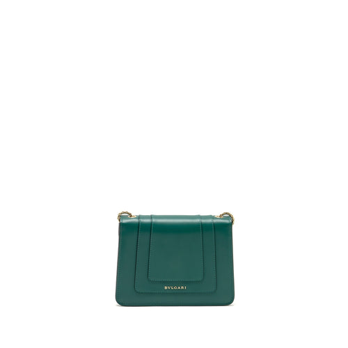 BVLGARI SERPENTI FOREVER CROSSBODY BAG CALFSKIN GREEN GHW