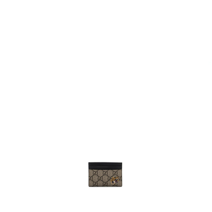 GUCCI TIGER PRINT GG SUPREME CARD HOLDER