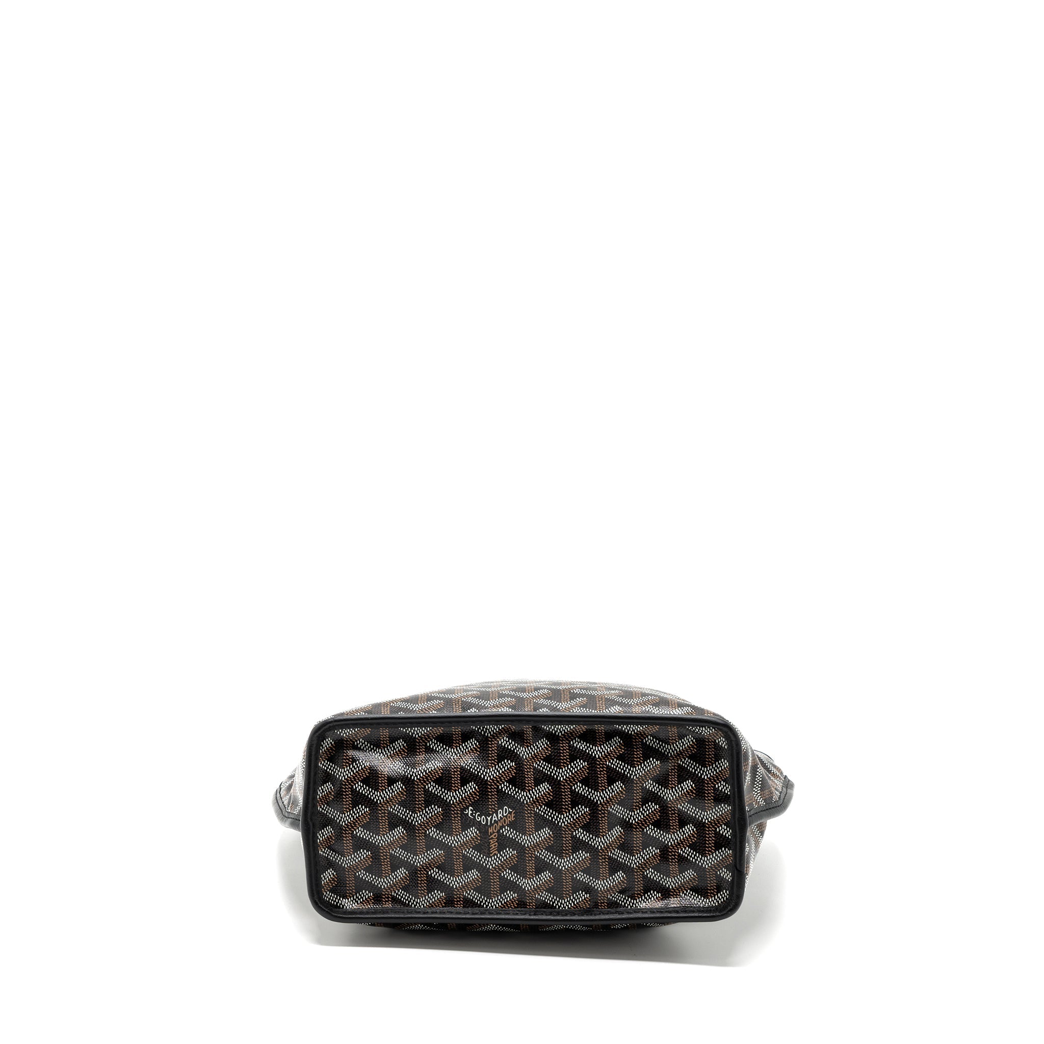 GOYARD MINI ANJOU TOTE BAG CANVAS / CALFSKIN BLACK SHW