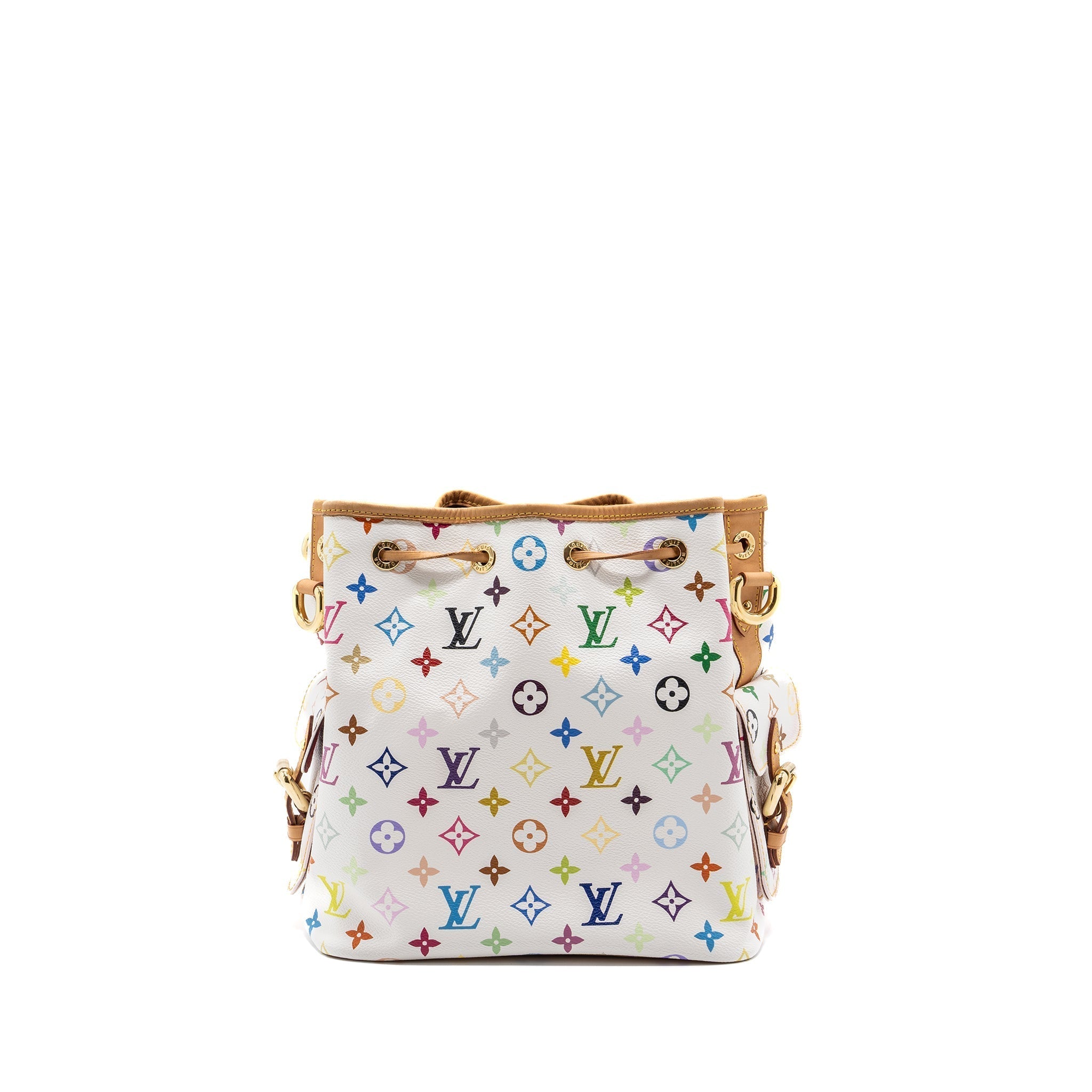 LOUIS VUITTON VINTAGE PETIT NOE SHOULDER BAG MULTICOLOUR MONOGRAM CANVAS WHITE GHW