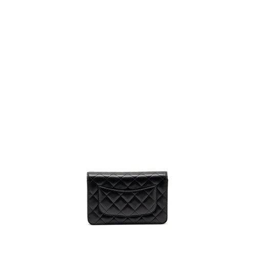 CHANEL CLASSIC WALLET ON CHAIN CAVIAR BLACK GHW(MICROCHIP)