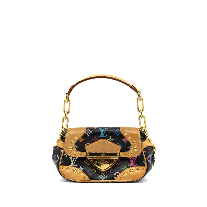 LOUIS VUITTON VINTAGE SHOULDER BAG BLACK/MULTICOLOUR MONOGRAM CANVAS GHW