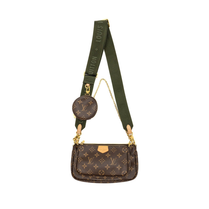 LOUIS VUITTON MULTI POCHETTE ACCESSORIES KHAKI STRAP MONOGRAM CANVAS GHW