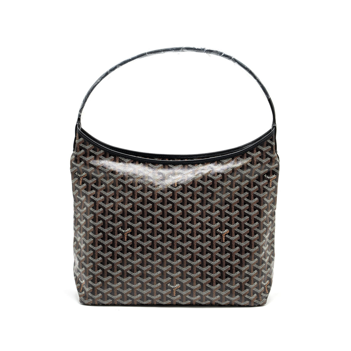 GOYARD BOHEME HOBO BAG GOYARDLINE CANVAS / CALFSKIN BLACK SHW