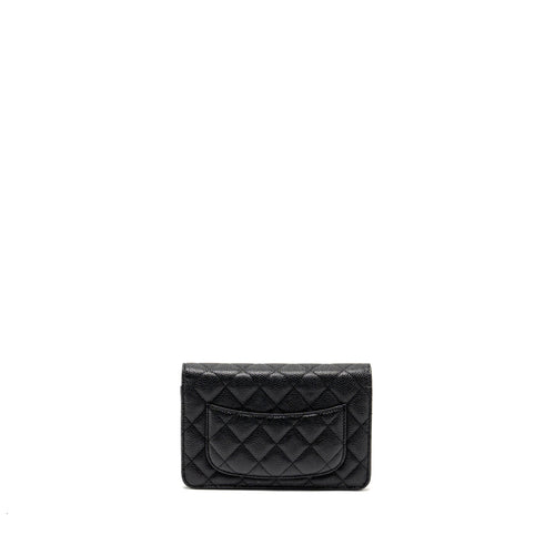 CHANEL CLASSIC WALLET ON CHAIN CAVIAR BLACK GHW
