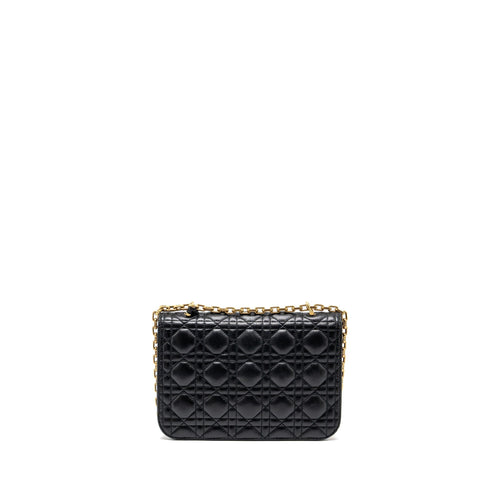 DIOR ADDICT FLAP BAG LAMBSKIN BLACK GHW