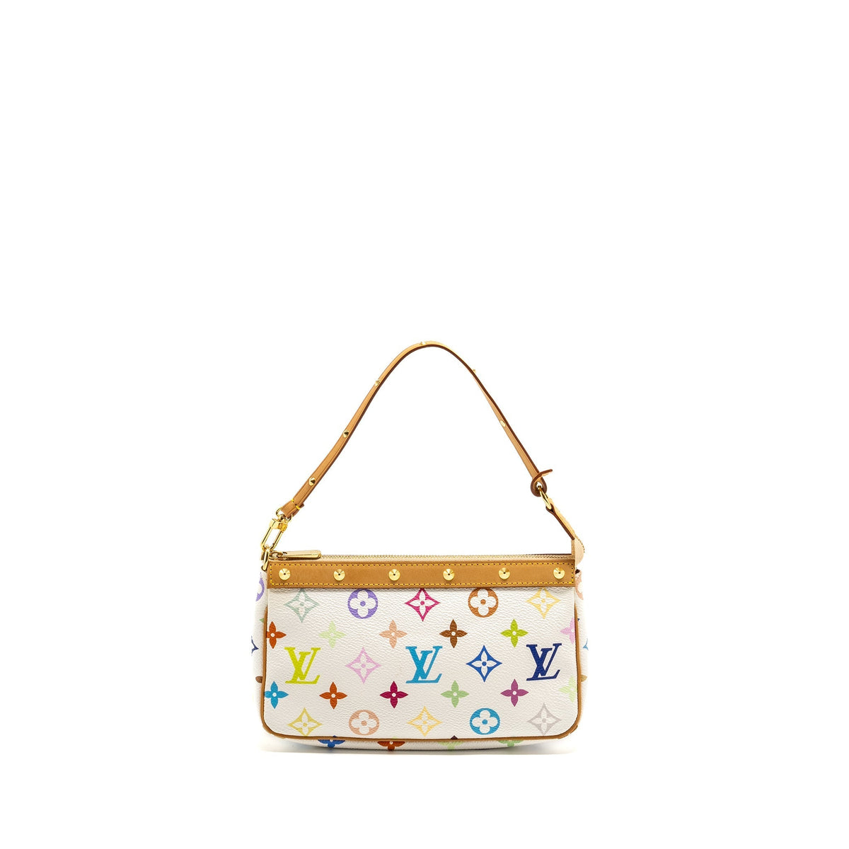 LOUIS VUITTON POCHETTE ACCESSORIES CANVAS WHITE MULTICOLOUR GHW