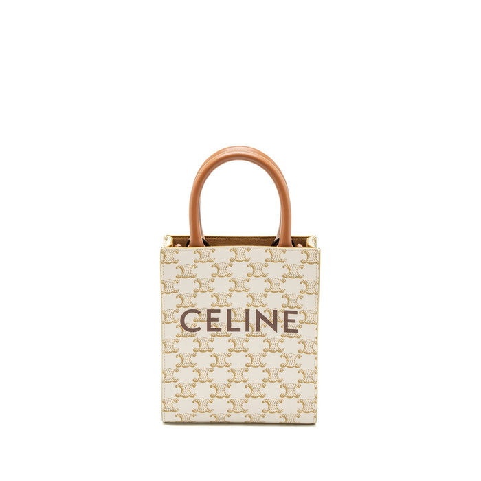 CELINE MINI VERTICAL CABAN TRIOMPHE CANVAS/CALFSKIN GHW