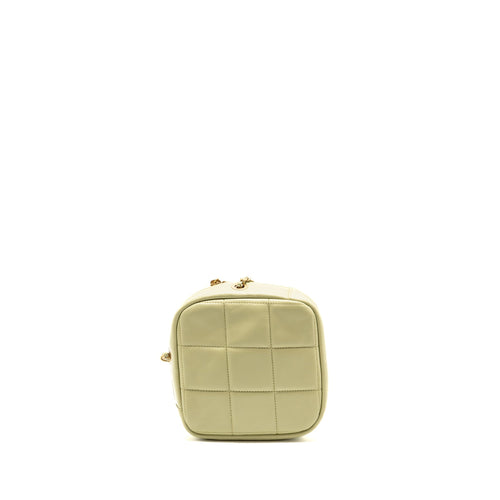 CHANEL 20A DIAMOND SHAPE CROSSBODY BAG QUILTED LAMBSKIN LIGHT GREEN GHW