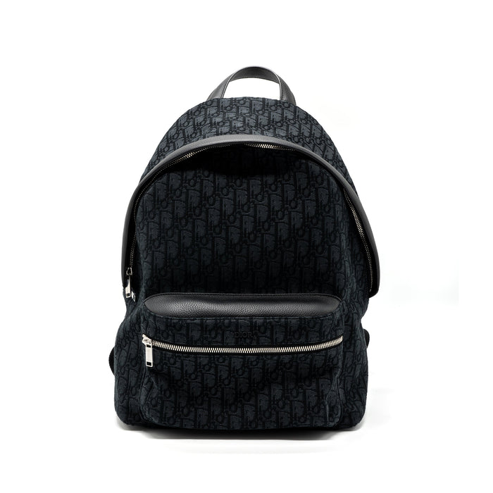 DIOR RIDER BACKPACK BLACK DIOR OBLIQUE JACQUARD SHW