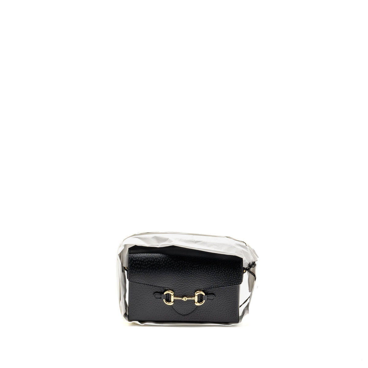 GUCCI 1955 HORSEBIT CROSSBODY BAG CALFSKIN BLACK GHW