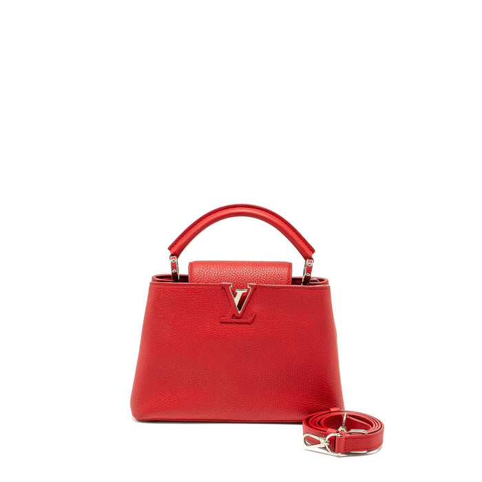 LOUIS VUITTON CAPUCINE BB TAURILLON RED SHW