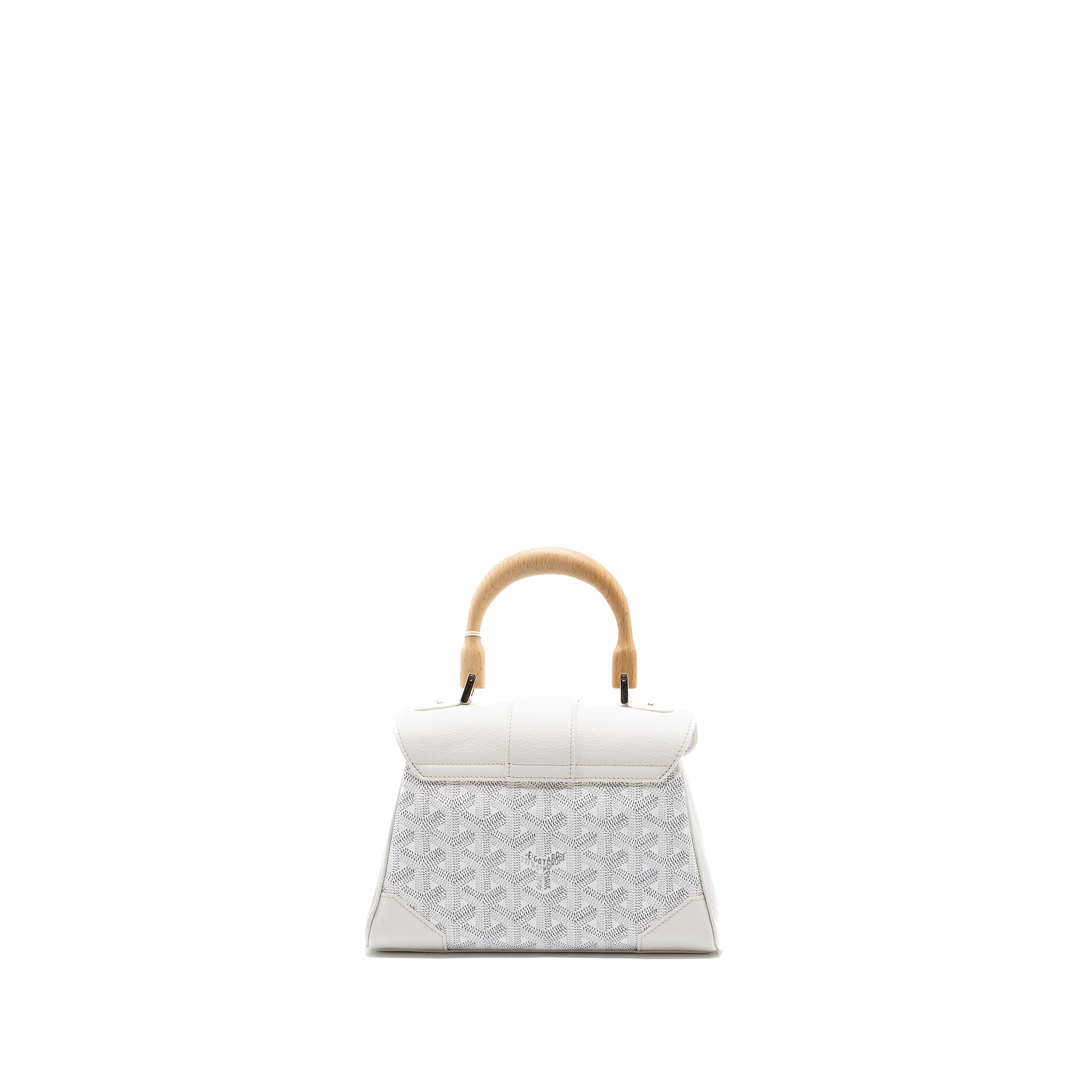 GOYARD MINI SAIGON CANVAS/ CALFSKIN WHITE SHW