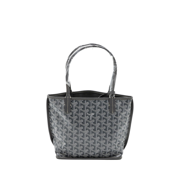 GOYARD MINI ANJOU TOTE BAG CANVAS / CALFSKIN GREY SHW