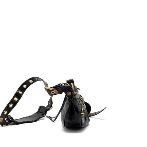 BALENCIAGA LE CAGOLE XS LAMBSKIN BLACK GHW